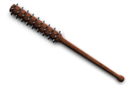 Kanabo - traditional japanese samurai weapon on white background 3d illustration