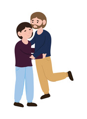 gay couple cartoon