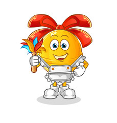 Fototapeta premium jingle bell maid mascot. cartoon vector