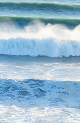 Naklejka na ściany i meble waves,surf,water,sea,view,horizon,background,sand,pattern,leading lings,blue,