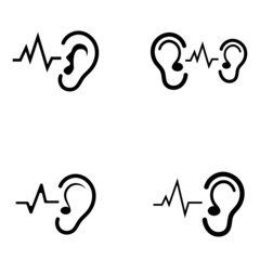 Hearing Logo Template vector icon design