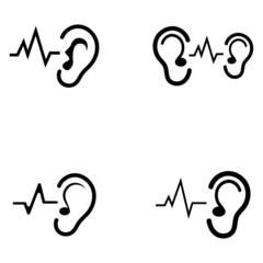Hearing Logo Template vector icon design