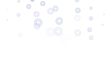 Light Pink, Blue vector texture with disks.