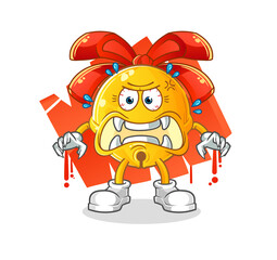 jingle bell monster vector. cartoon character