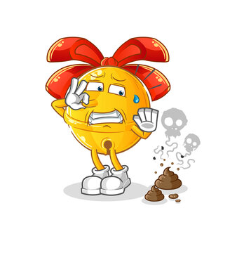 recommend clip art: jingle bell with stinky waste illustration. character vector