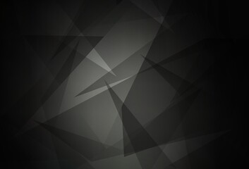 Obraz premium Dark Gray vector background with polygonal style.