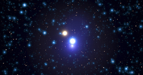 Obraz premium Milky Way stars and starry skies. 3D illustration.