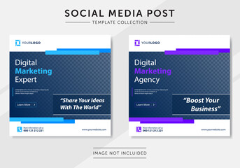 Fototapeta na wymiar Digital business marketing social media post template 