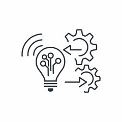 Electronic automatic control and process adjustment. Technologies for remote monitoring of the event. Vector linear illustration isolated on white background.