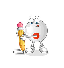 Fototapeta premium japan flag write with pencil. cartoon mascot vector