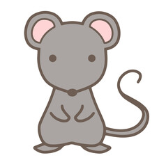 手描きのネズミのイラスト