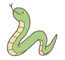 手描きの蛇のイラスト