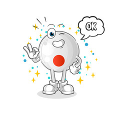 japan flag agree mascot. cartoon vector