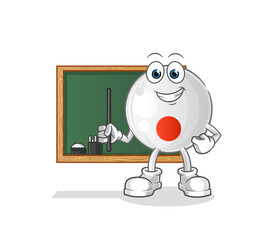 japan flag teacher vector. cartoon character
