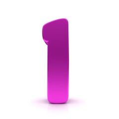 1 number pink 3d one