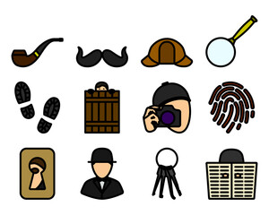 Detective Icon Set