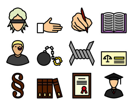 Lawyer Icon Set