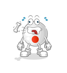 japan flag burp mascot. cartoon vector