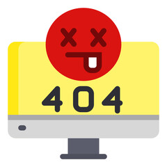 error 404 sign with desktop icon 