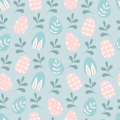 Seamless pattern with easter eggs