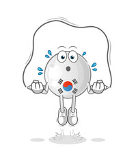 south korea jump rope exercise. character vector