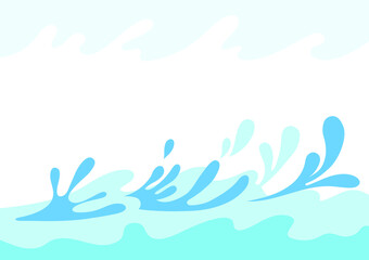 Blue water splash vector logo