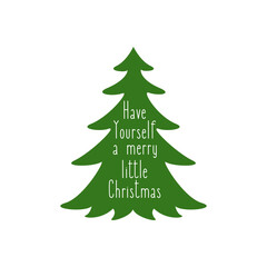 Merry Christmas and Happy New Year. Cartoon styled illustration.Vector design element.	
