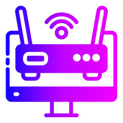 router modem wireless connection wifi internet icon 