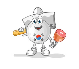 south korea Butcher illustration. character vector