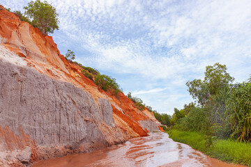 Fairy Stream in Mui Ne, Phan Thiet, Viet Nam. Beautiful landscape with red river and sand