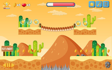 A game template desert background
