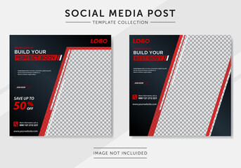 Gym fitness social media post template