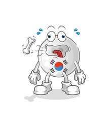 south korea burp mascot. cartoon vector