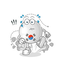south korea running illustration. character vector