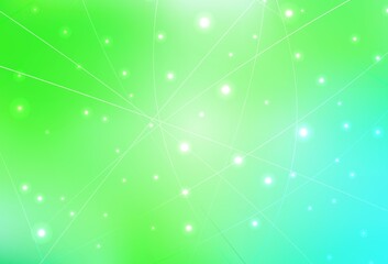 Light Green vector background with triangles, circles.