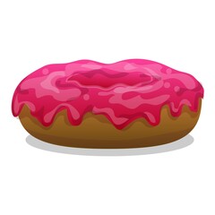 Donut icon cartoon vector. Chocolate food