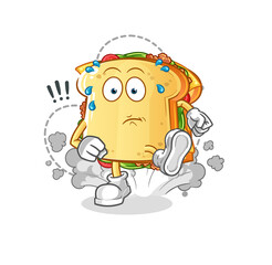 sandwich running illustration. character vector