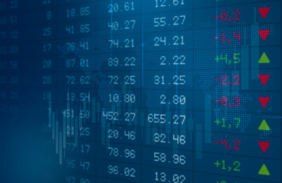 stock market graphs - market values ​​and candlestick graphs