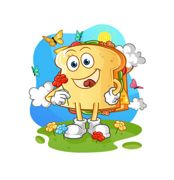 sandwich pick flowers in spring. character vector