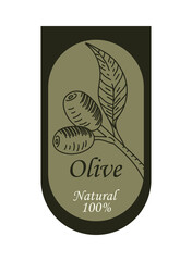 olive natural label