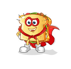 sandwich heroes vector. cartoon character