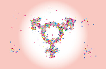 colorful gender symbol 