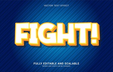 editable text effect, Fight style
