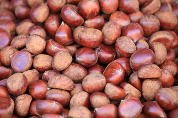background of chestnuts 