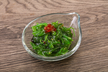Asian traditional chukka salad in the bowl