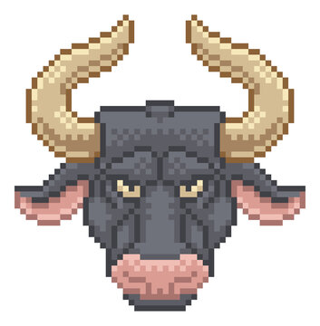 Zodiac Horoscope Astrology Taurus Pixel Art Sign