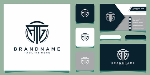 Initial letters AMG logo vector