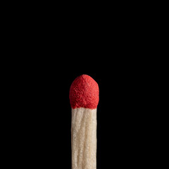 Match on black background