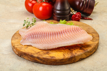Raw tilapia fish for cooking