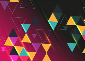 Flat vector. Minimal geometric background. Dynamic shapes composition. Eps10 vector.